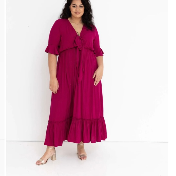 NWT Dani Marie Burgundy Maxi Dress - Picture 8 of 10